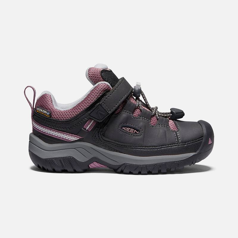 Keen Targhee Waterproof Schuhe Kinder DE-32870 Raven/Tulipwood - Keen Kinderschuhe Schwarz